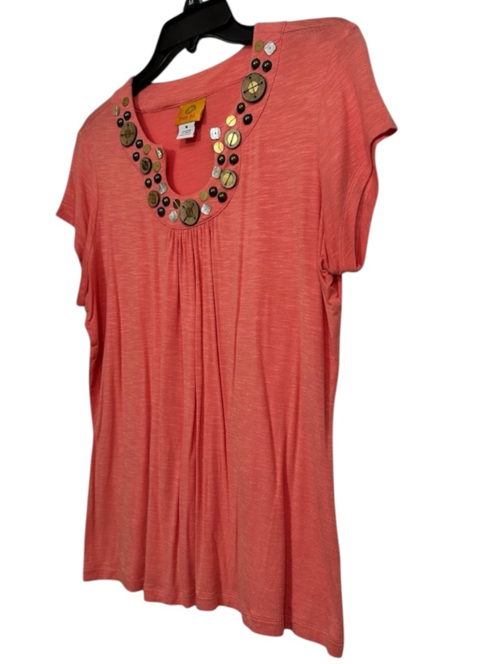 Ruby Rd Top Size M Salmon Red - Picture 4 of 6